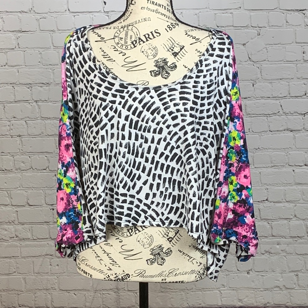 Material Girl Statement Crop/ Off the Shoulder Top